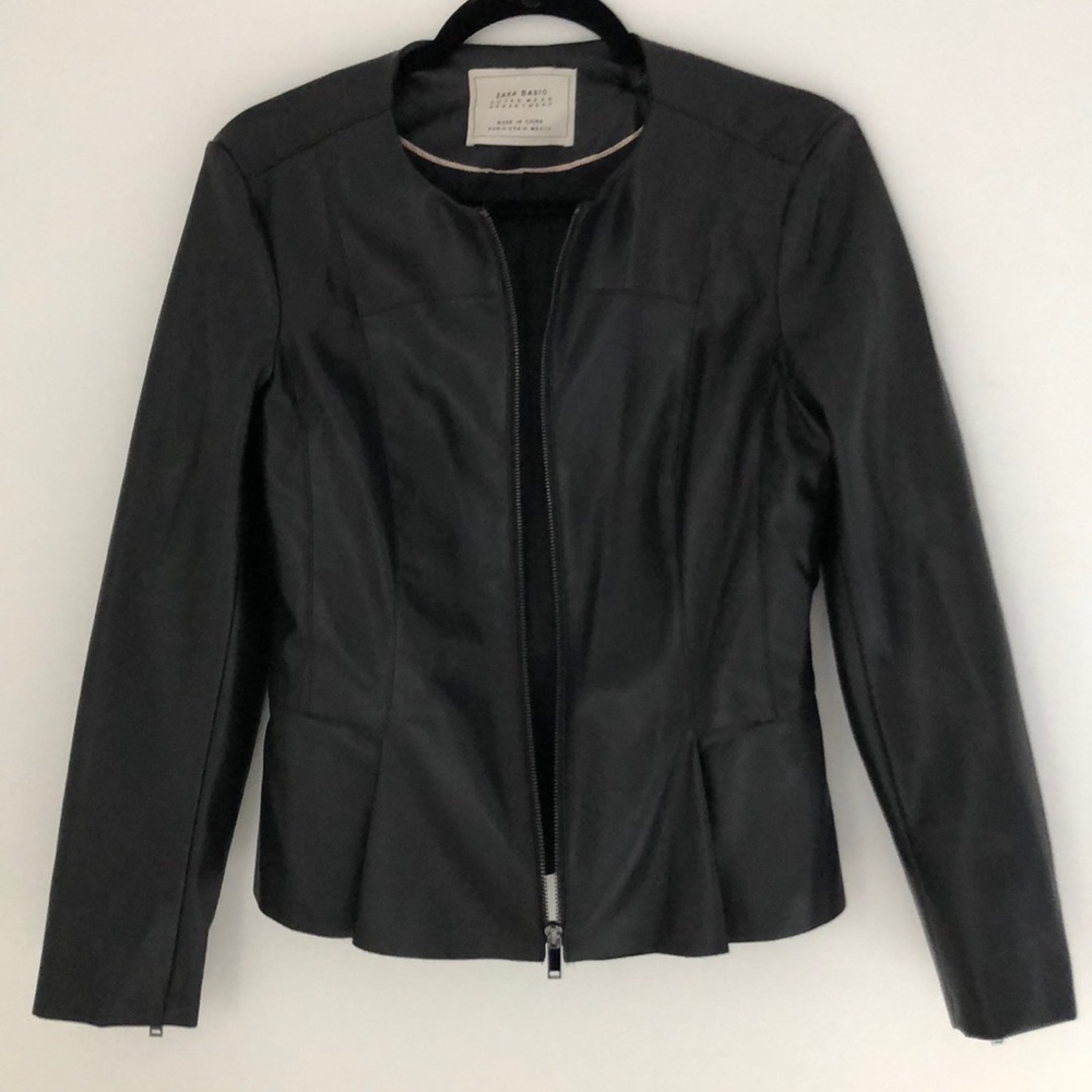 Zara Black Leather Jacket